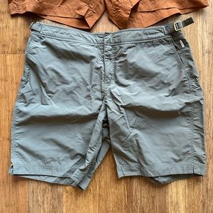 Orlebar Brown Men’s Mid-Length Swim Shorts in Light Brown Size 38